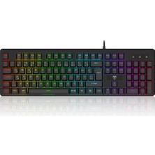 T-Dagger T-TGK207, Valrav, USB Kablolu, Türkçe Q, Rgb Backlight, Membran Tuşlar, 104 Tuşlu, Multimedya, Gaming Klavye