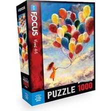 Happy Trend Focus-Focus Flyıng Balloons (Uçan Balonlar) 1000 Parça Puzzle -