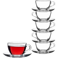 Happy Trend '97948 – 12-Parçalı Tabaklı Fincan"basic" Için, Çay, Kahve, Cappuccino, 6 Kişi Için