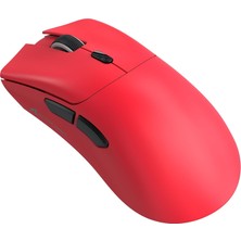 Happy Trend Shark R1 59G Superlıght Fare, Pixart PAW3311 Oyun Sensörü, Bt/2.4g Kablosuz/kablolu Oyun Faresi, 18000'E Kadar 6 Ayarlanabilir Dpı, 65 Saat Pil (Kırmızı)
