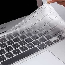 Happy Trend Macbook Pro 16INÇ Touch Bar A2141 ile Uyumlu Klavye Koruyucu Şeffaf Silikon Ped Renksiz