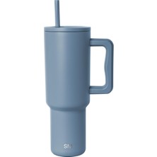 Happy Trend Modern 40 Oz Saplı ve Hasır Kapaklı Bardak | Yalıtımlı Bardak Yeniden Kullanılabilir Paslanmaz Çelik Su Şişesi Seyahat Kupası Bardak Tutucu Dostu | Kadın Erkek Ona Hediyeler | Trek Koleksiyonu
