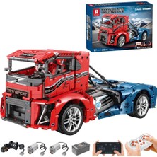 Happy Trend 11008 Teknoloji Kamyon Kelepçe Blokları, 2116 Parça Büyük Moc Uzaktan Kumanda Teknik Araç Yapı Taşları Model Araç Kiti, Yetişkinler Için Inşaat Aracı Oyuncak Hediyeler, LEGO ile Uyumlu