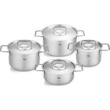 Happy Trend Pure Collection 8 Parça Metal Kapak Çelik Tencere Seti