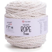 TemmuzX Art Macrame Rope 9mm - Makrome El Örgü Ipi KREM-752