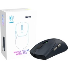 TemmuzX Gg Forge GM340 W Navy Gamıng Mouse Max 12000 Dpı 57GR Kablosuz Optık Sensor Oyuncu Faresı