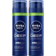 Happy Trend Men Erkek Deep Dimension Tıraş Köpüğü 200 Ml, Kusursuz Tıraş,aktif Karbon, Kaygan Tıraş Deneyimi (2 Paketi)