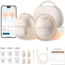TemmuzX Anker Eufy Giyilebilir Akıllı Göğüs Pompası Pro, Kablosuz Şarj, Kişiselleştirilebilir, Eller Serbest, Ultra Sessiz,kahverengi - T8D04