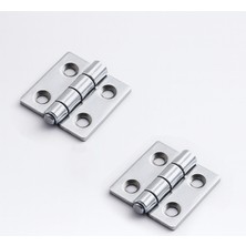 TemmuzX Yaprak Menteşe Metal Gümüş 30X30 mm 2 Adet Set Ince Dolap Mobilya Kapak Menteşe Bağlantı Kapı