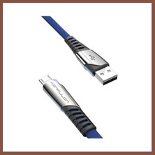 Bezos Konfulon DC16 Micro USB Kablo 1m 2.4A - Mavi Dry