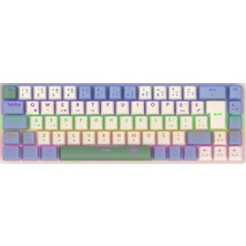 T-Dagger T-TGK325BCG, Vıator, USB Kablolu, Türkçe Q, Rainbow Backlight, Red Mekanik Switch, 68 Tuşlu, Gaming Klavye