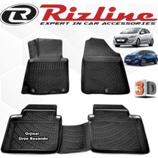 TemmuzX Hyundai I30 3D Paspas Havuzlu Hb 2012 ile Uyumlu - 2017 Arası Siyah 4 Parça Set