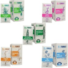 TemmuzX Florist Yeşil Yapraklı, Çiçekli, Orkide, Kaktüs-Sukulent ve Tüm Bitki Besleme 5'li Set