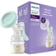 TemmuzX Philips Avent Essential Manuel Göğüs Pompası SCF417/11 | Kolay Silikon Masaj Yastığı ve Ergonomik Sap, Yumuşak ve Nazik, Bpa Içermez