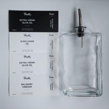 TemmuzX Cam Yağdanlık ve Sirkelik, 500 Ml, Şeffaf