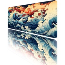 TemmuzX 70X30 cm Gaming Mouse Pad, Kaymaz Taban, Kanagawawes