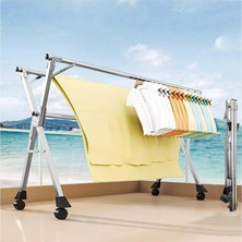 TemmuzX Bu 200 cm / 79 Inç Katlanır Çamaşır Kurutma Askısı, Dayanıklı Paslanmaz Çelikten Yapılmıştır ve Hem Iç Hem De Kuru Çamaşırları Kurutmak Için Yerden Ta