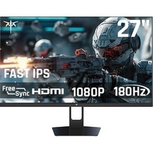 TemmuzX H27F22 27 180 Hz (Hdmı + Dısplay Port) 1920×1080 Freesync Fhd Fast IPS Flat Monitör