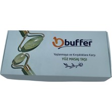 Özel Süngerli Kutusunda Kırılmaz Çift Taraflı 2'li Cilt Yüz Masaj Aleti Jade Roller Yeşim Taşı