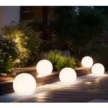 Bahçe Aydınlatma Akrilik 20 cm Kazıklı Glop Armatür Set (25 Cm)