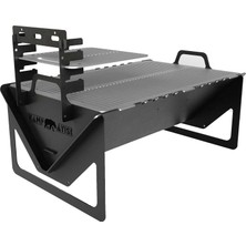 Barbekü Izgara Seti | Paslanmaz Çelikli Barbekü Izgarası, Taşınabilir, Anında Katlanabilir, Taşıma Çantalı, Dış Mekan, , Ateşi Için (Katlanır Izgara)