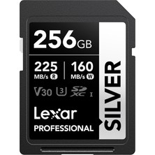Lexar 256 GB Profesyonel Gümüş Sdxc Hafıza Kartı, Uhs-I, C10, U3, V30, 4K Video, 205/140 Mb/s'ye Kadar Okuma/yazma, Profesyonel Fotoğrafçı, Video Görüşçü, Meraklısı (LSDSILV256G-BNNNU)