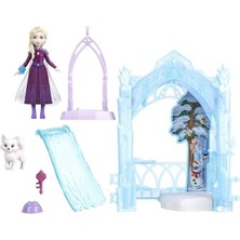 Mattel Disney Karlar Ülkesi Elsa Küçük Bebek ve Kış Hayvanları Oyun Seti, Tilki ile Kuş Gibi Hayvan Figürleri, Kaydırak ve Aksesuarlar, Hikaye Alanları Sevimli Hayvan Dostlar, JFG29