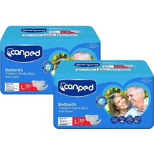 Canped Belbantlı Tekstil Yüzeyli Hasta Bezi Büyük Boy Large 60 Adett