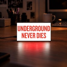 Gişe Arts Masa Lambası - Underground Never Dıes (Yeraltı Asla Ölmez.) Adaptörlü Dekoratif & Hediyelik Lamba