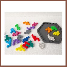 Bezos 3D Baskı Montessori Altıgen Puzzle - Eğitici Petek Zekâ ve Mantık Oyunu Dry