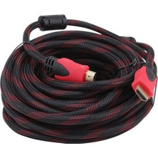 kzy mobilyal Powermaster HDMI Kablo 10 Metre Siyah Örgülü Oksijensiz Bakır Malzeme Yüksek Hızlı Bağlantı