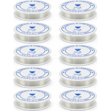 Esranın Dünyası 10 Makara Şeffaf Likralı Lastik Misina 0.8 mm