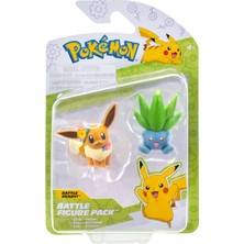 Pokemon Battle Bahar Serisi 2'li Figür Seti - Eevee ve Oddish