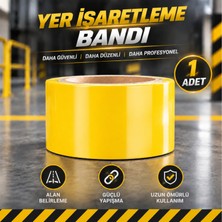 Yer Işaretleme Bandı Sarı 50 mm x 30 Metre Zemin Uyarı Alan Belirleme Düzenleme Bandı