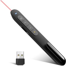 Apera Gn-04 Kablosuz Sunum Tıklayıcı Kırmızı Işaretçi Slayt Gösterisi Powerpoint WIN10 Mac Keynote Google Slaytlar(B3)
