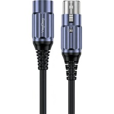 Veggieg Xlr Erkek Dişi Profesyonel Mikrofon Kablosu Hi-Fi Ses Kalitesi Ofc Bakır Enstrüman Ses Kablosu 5 Metre