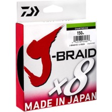 Esranın Dünyası Daıwa J-Braid 8b Chartreuse 150M Ip Misina 0.20 mm 88275