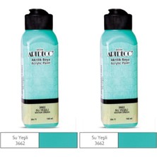 Die Grup Artdeco Akrilik Boya, 2'li Set, 140 Ml, Su Yeşili (3662)
