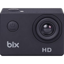 Die Grup Bix Edge 1 Hd Aksiyon Kamerası 720P 30 Metre Su Geçirmez Kılıflı Su Altı Bisiklet Motosiklet Kask Kamerası Webcam Özellikli Siyah (Siyah)