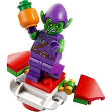 Die Grup LEGO Spider-Man 2024 Mikro Yapılar - (Day 19) + (Day 20) + (Day 21) Green Goblin With Pumpkin And Bag + Glinder + Glider Trailer