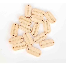 Die Grup Angel Çanta Aksesuarları Aksesuar 10'lu Ahşap Açık Ton Etiket 1.1x2.35 cm No:5