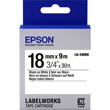 Die Grup Epson Ribbon LK-5WBN Siyah/beyaz