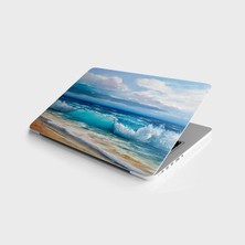 Die Grup Laptop Sticker Bilgisayar Notebook Pc Kaplama Etiketi Deniz Yağlıboya Desen