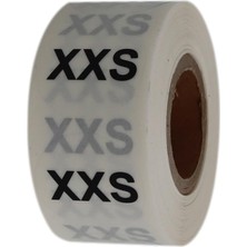 Die Grup Hazır Etiketler , Hazır Al Hızlı Al Pp Şeffaf Beden(Size) Etiketi 25MM x 25MM Çap Ruloda 500 Adet (Xx Small)