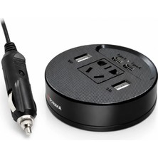 Die Grup Moddestore 12V Araç Invertörü 150W 220V Priz Çevirici USB ve Type-C G22