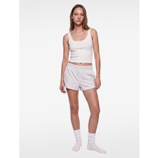 Düğme Detaylı Beli Lastikli Şort Pijama Altı