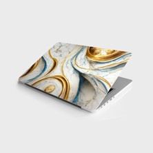 Die Grup Laptop Sticker Bilgisayar Notebook Pc Kaplama Etiketi Soyut Mermer Lüks Ebru