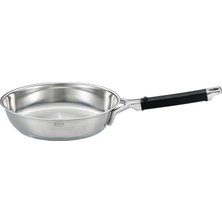 Die Grup Rösle Silence Pro Kızartma Tavası, Yüksek Kaliteli Paslanmaz Çelik Kızartma Tavası, Biftek ve Daha Fazlasını Mükemmel Şekilde Kavurmak Için, Çap 24 Cm, Gümüş, 18/10 Paslanmaz Çelik