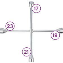 Die Grup Universal Uyumlu Istavroz Bijon Anahtarı 4 Lü Ksa 17X19X21X23