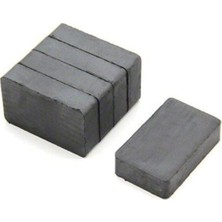 Die Grup Hdg 5 Adet 40X25X10 Köşeli Ferrit Kömür Seramik Magnet Mıknatıs
